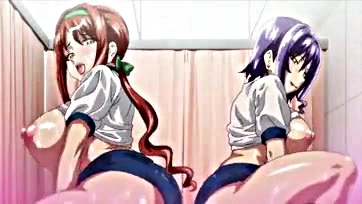 Perverted anime threesome features explicit sex and nudity