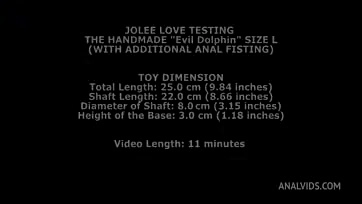 Jolee tests handmade dolphin toy with anal fisting