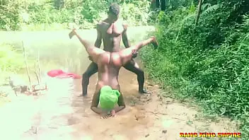 Outdoor Orgasm - AFRICAN NATIVE DOCTOR FUCKED EBONY AMATEUR WHORE IN THE LOCAL RIVER - BBC BLACK COCK