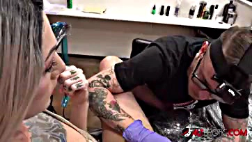 Savage gets tattooed clit pierced