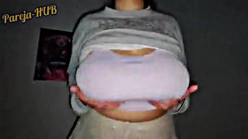 Neighbor shares video of massive breasts playing