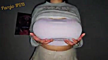 Neighbor shares video of massive breasts playing