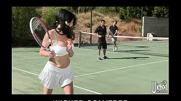 Busty Cougar Is Picked Up At The Tennis Club And Double Teamed