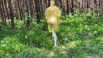 B In Pvc Raincoat Sucks An Swallow Dick